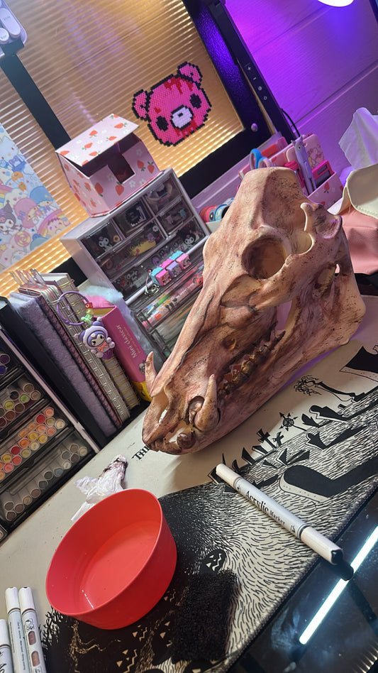 🐗 Crâne de sanglier – Décoration réaliste