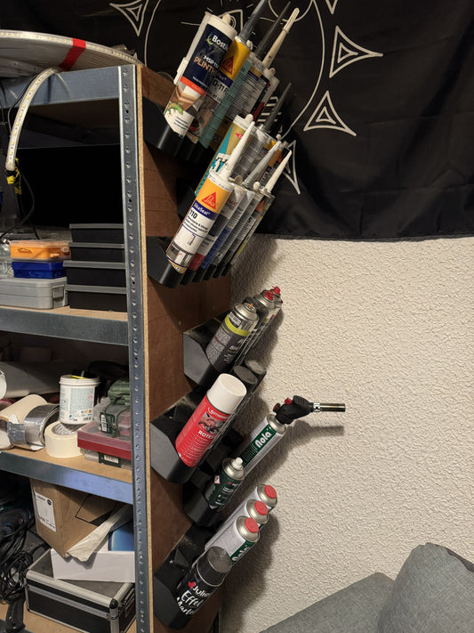 🧴 Rangements Aérosols & Cartouches – Support mural sur mesure