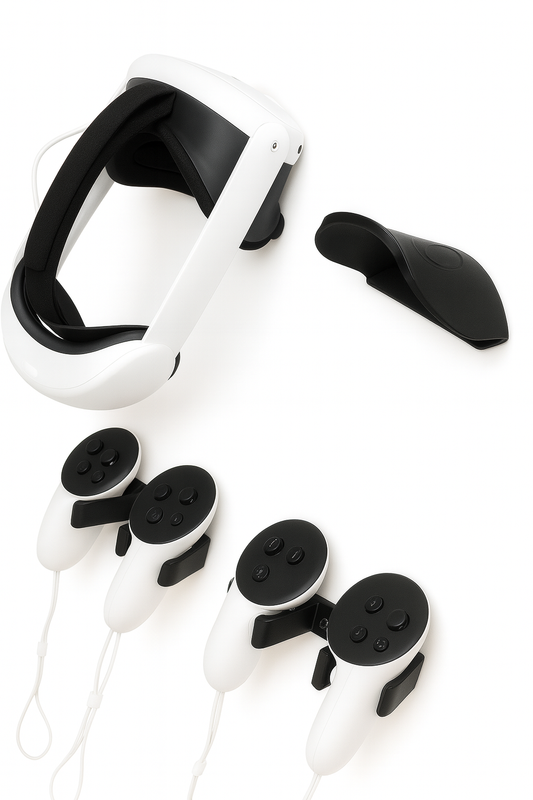 Support mural pour casque VR et manettes – Personnalisable (Meta Quest 2 / 3)