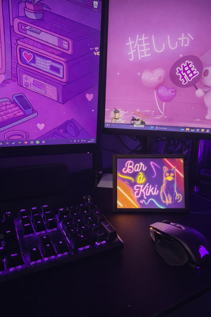 Cadre lumineux personnalisé en lithophanie – Photo gravée en 3D