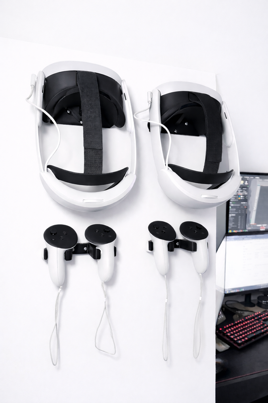 Support mural pour casque VR et manettes – Personnalisable (Meta Quest 2 / 3)